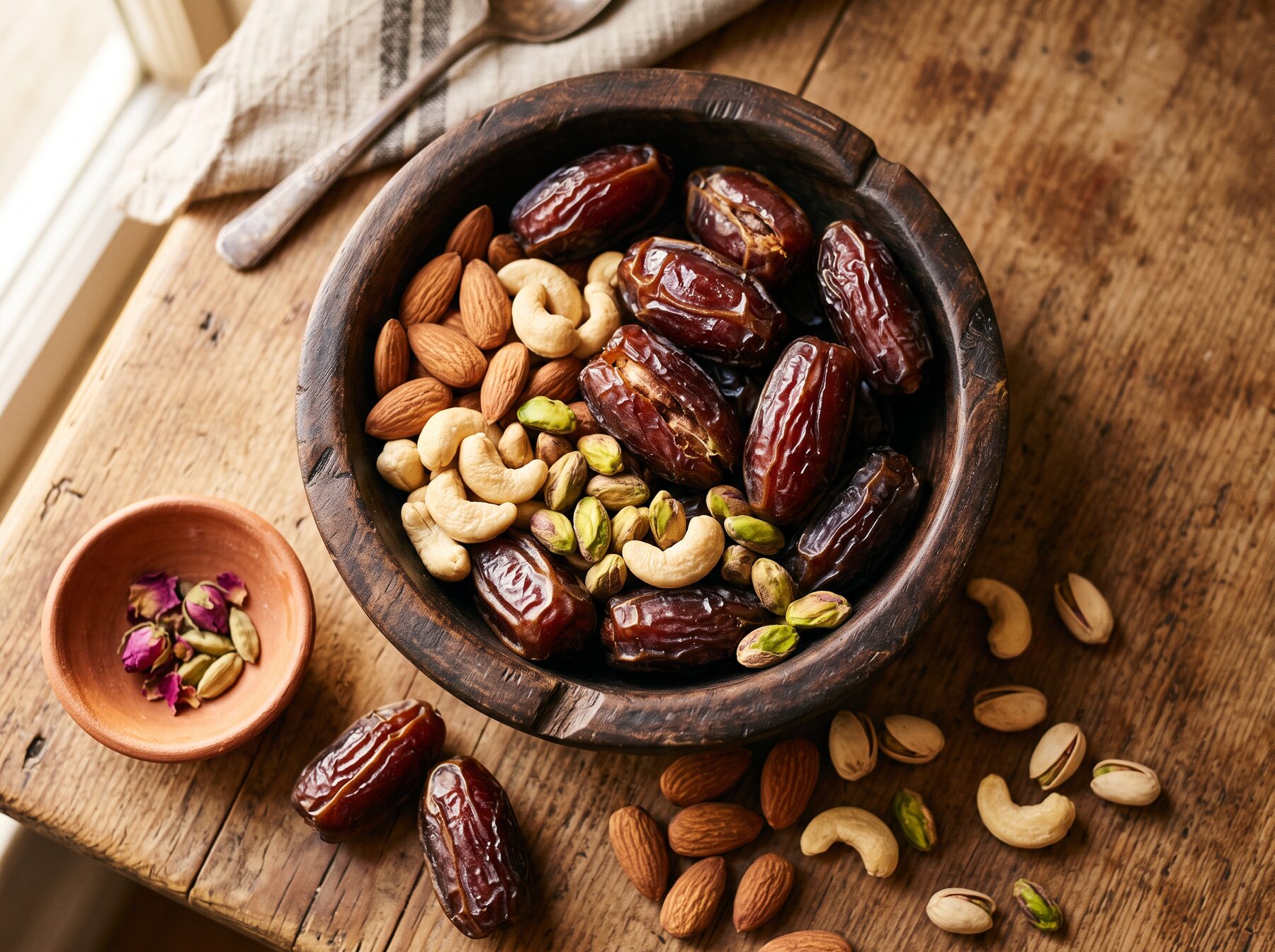 The filling — Dates, nuts, honey